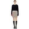 Uniqlo × Anya Hindmarch Collaboration FW23 Premium Lambswool Crewneck Sweater Women sweater Navy-Blue 468868-69