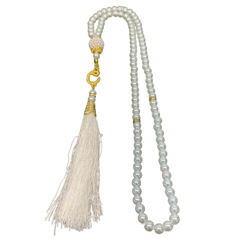 Imitation Pearl 99-Beads Prayer Beads Bracelet Eid Muslims Festival Beads Bracelet Fashion Islamic Jewelry Party Favor