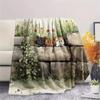 Peeking Cats  Print Flannel Blanket, High quality Comfortable for All Seasons, Home Decor, Warmth and Comfort