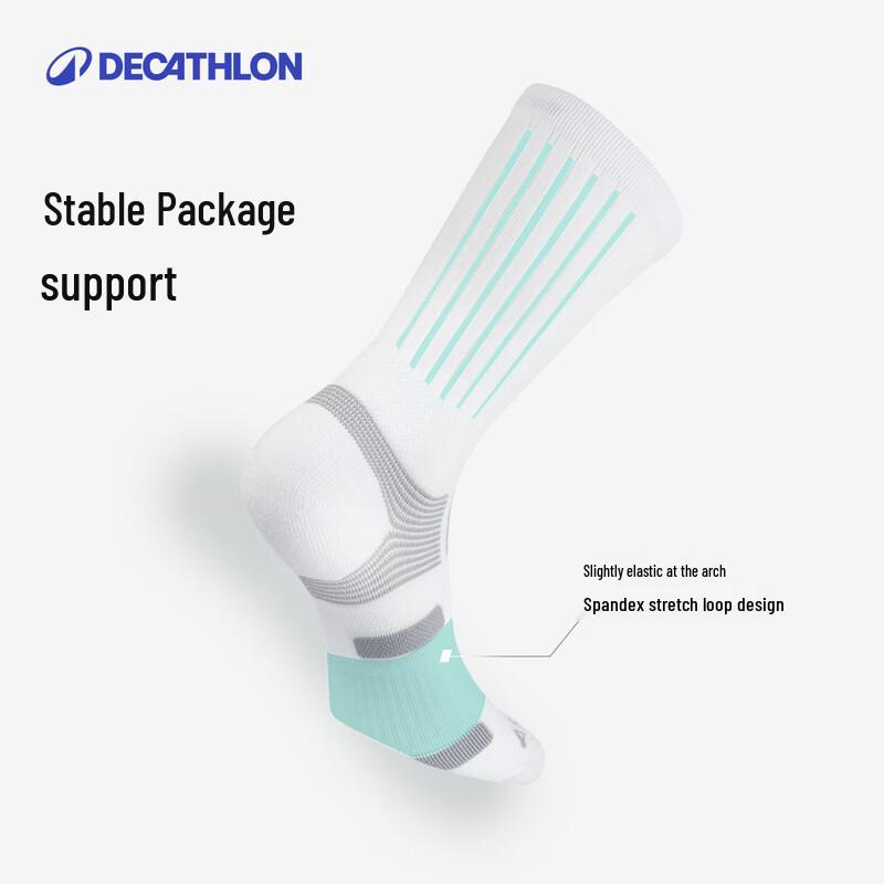 Decathlon High-Top Cotton Sport Socks (3 Pairs)