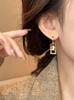 Fashion Geometric Drop Earrings Lightweight Square and Trapezoid Shaped Dangle Earrings with Faceted Crystal Detail for Women