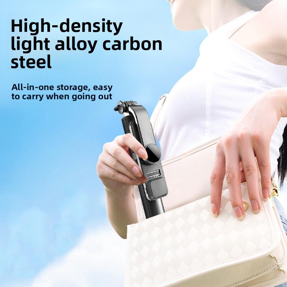 Portable Phone Selfie Stick White Fill Light Telescopic Selfie Stick Bluetooth Selfie Stick  Home