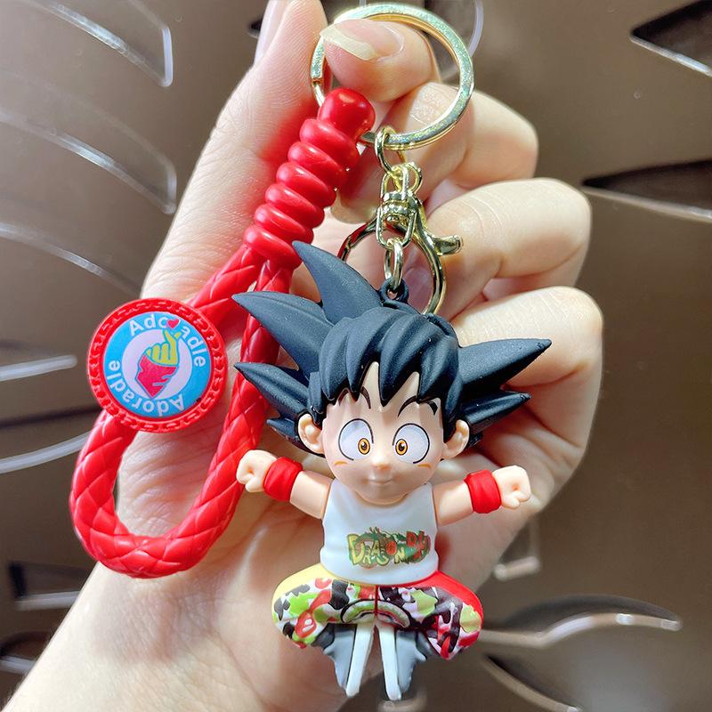 Creative Cartoon Anime Dragon Ball Hand Rope Keychain Trendy Blind Box Doll Backpack Pendant Sun Wukong Small Gift