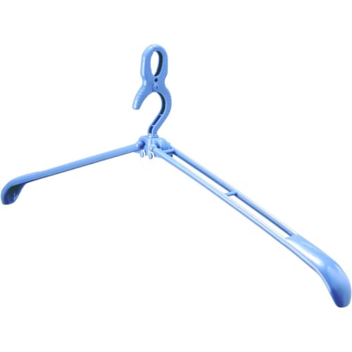 Sawafuji TN-01C Light Blue Clothes Drying Rack/Sweatshirt Hanger, 735mm Wide, Made In Japan, Quick Drying, Armpit Drying, Shoulder Strap Prevention, F