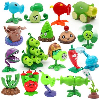 Bitkiler vs. Zombiler Şekil Oyuncaklar Peashooter Gatling Bezelye Atıcı Plastik Aksiyon şekilli kalıp Oyuncaklar