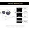 New Fashionable Metal Square Small Frame Personality Trend Catwalk High-end Women's Sunglasses UV400 Sunglasses 3876