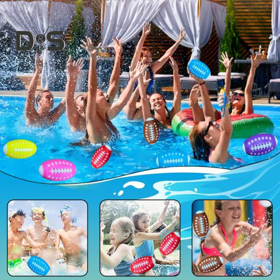 1/6 Stück Wasserfußball-Spielzeug, wiederverwendbar, schnell befüllbarer Wasserball, Sommer, Outdoor, Strand, Schwimmbad, Kinder und Erwachsene, nachfüllbares Rugby-Wasserkampf-Spielzeug
