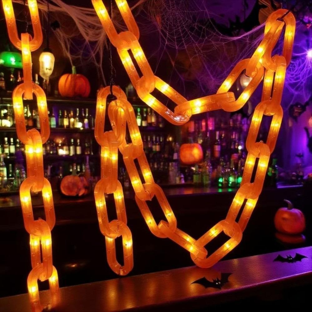 2/3M Halloween Chain Lights Plastic String Lights Luminous Halloween Chain Props  Garden Yard