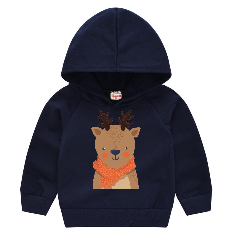 Frühling und Herbst Kindermode Kapuzenpullover Jungen und Mädchen Cartoon Druck Pullover Langarm Tops