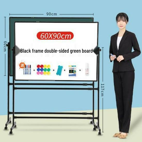 Large Double-Sided Mobile Magnetic Whiteboard for Home or Office