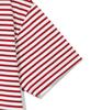 BEENTRILL Ovales Wappen Gestreiftes T-Shirt (rot)