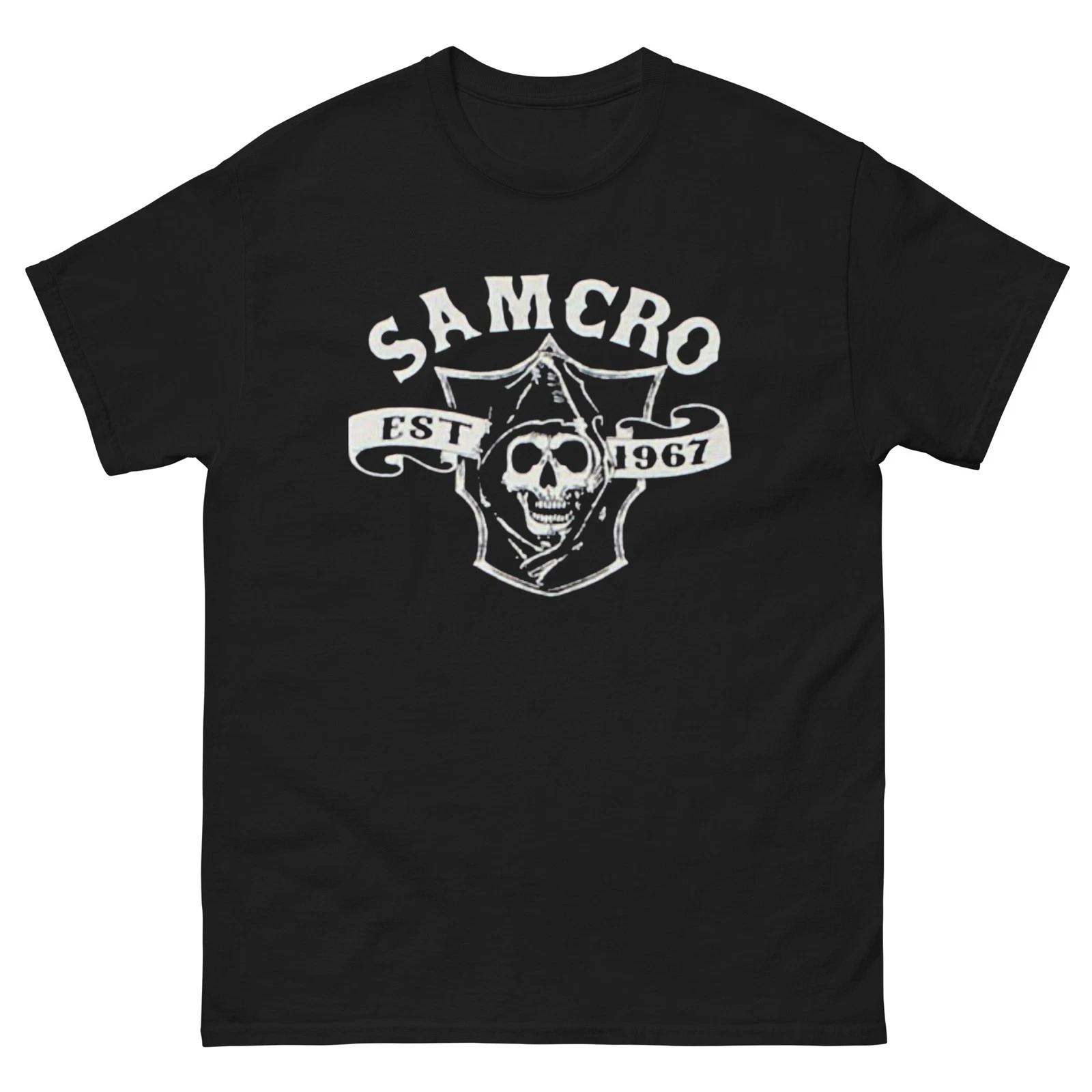 SAMCRO Est 1967 Biker Skull T-Shirt Sons of Anarchy Motorcycle Club Tee 2XL