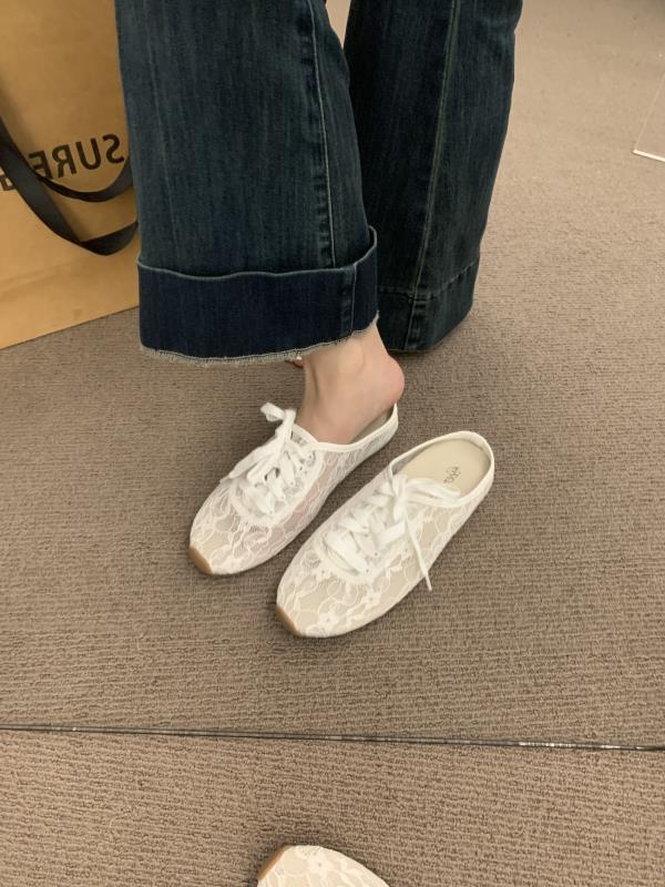 Fashion House Slippers Platform Shoes Woman 2025 Cover Toe Pantofle New Lace-Up Slides Scandals Round Shoes Woman 2025 House Slippers Pl