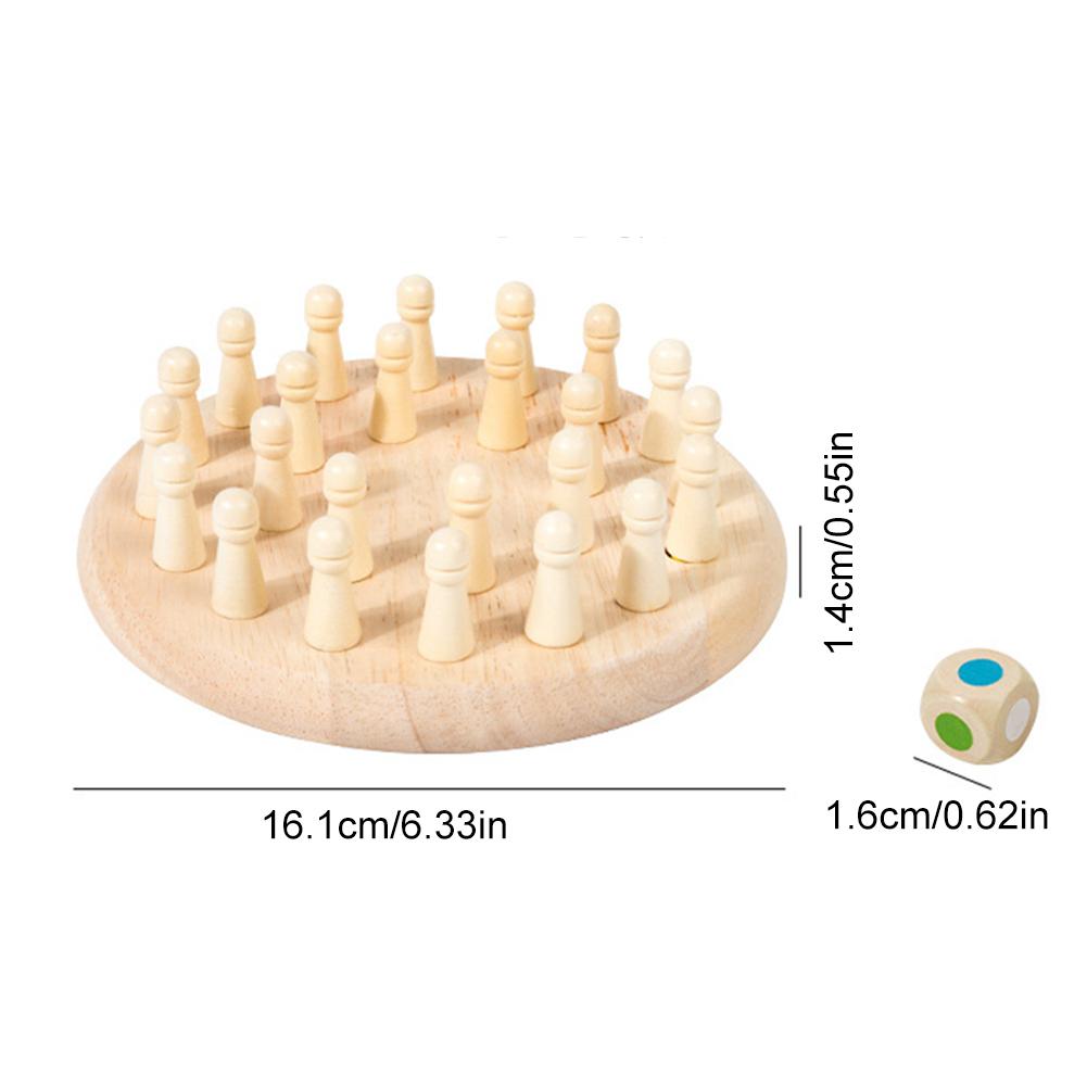 Memory Chess Matching Game: Family Board Games for Kids and Adults, Montessori Preschool Learning Educational Toy
