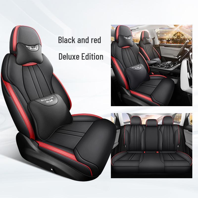 Boyue L Vollbezug Atmungsaktives Perforiertes Leder Autositzbezug für Alle Jahreszeiten