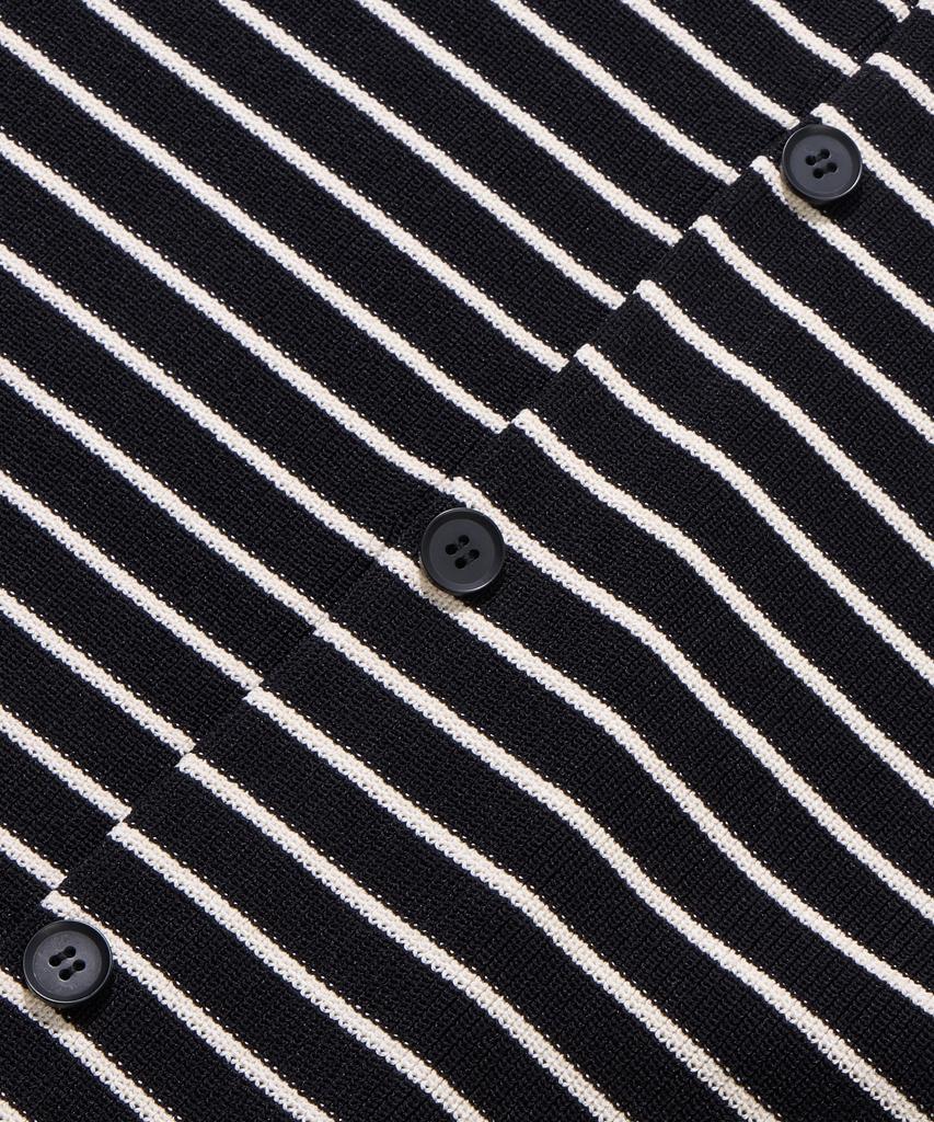 Agod Striped Knit Cardigan [Black]