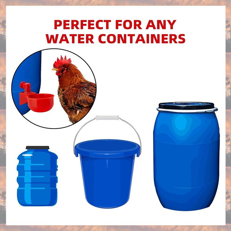 2025 Trend Chicken Water Cups, Automatic Chicken Waterer Kit Poultry Drinking Bowl For Chicken
