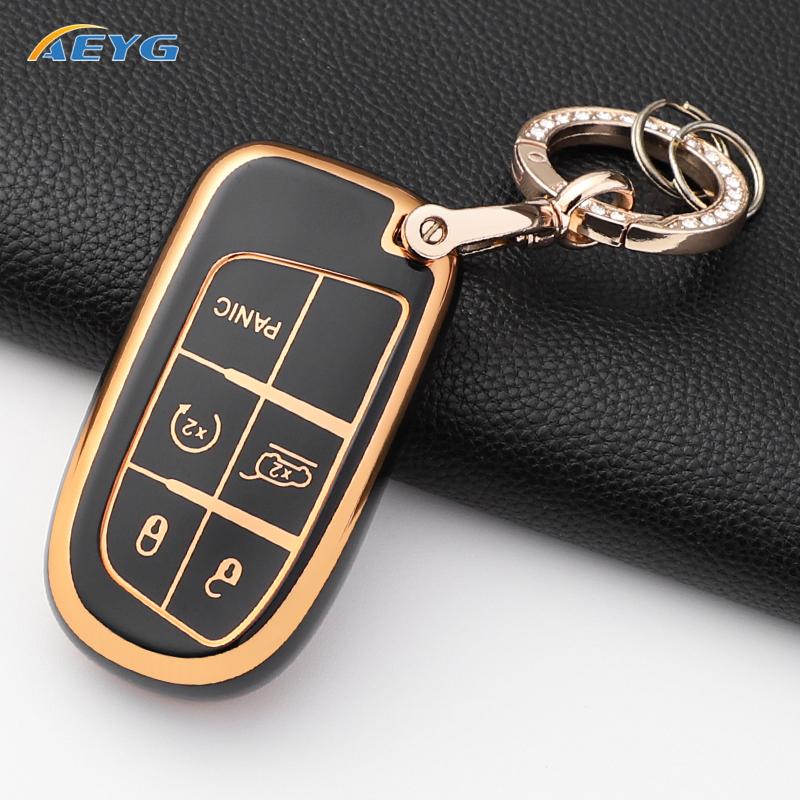 Soft Tpu Car Key Case Cover Shell For Jeep Renegade Grand Cherokee For Dodge Ram 1500 Journey Charger Challenger Fiat Durango