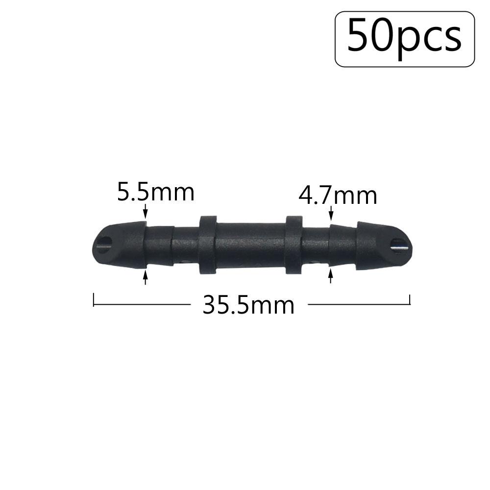 50pcs 3/5 4/7mm Garden Hose Barbed Connectors Tee Elbow Cross End Plug Fitting Coupling Drip Irrigation System Watering