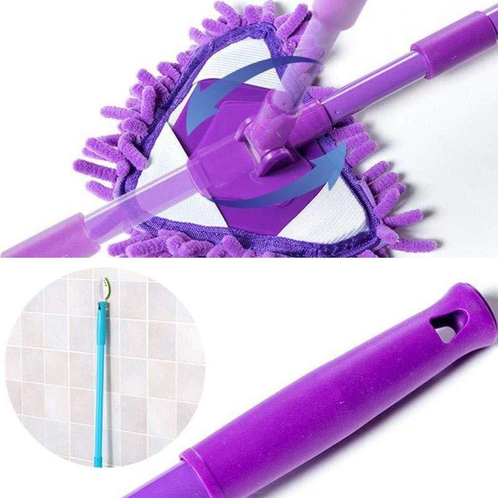 Triangular Cleaning Mop Adjustable Spin Scrubber Tool Handheld Bathroom Scrubber For Tub Tile Floor Wall And Kitchen
