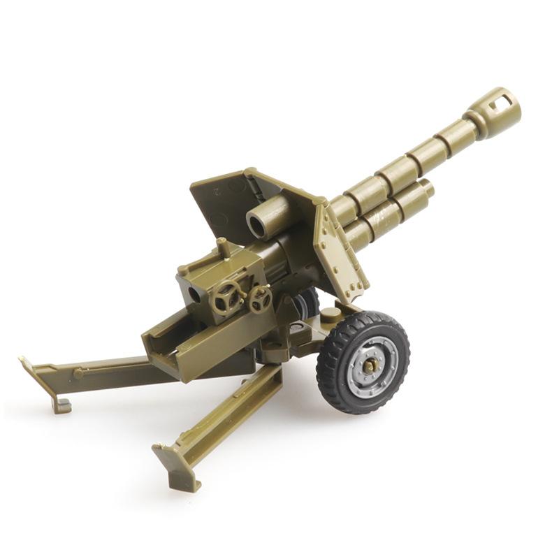 Assembled Building Block Soldier Miniature Accessories Weapon Howitzer Rocket Launcher Anti-Aircraft Gun Military Toy