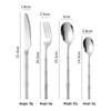 304 Stainless Steel Bamboo Joint Cutlery Set: Steak Knife, Dinner Fork, Dessert Spoon, Chopsticks - Elegant Gift for Hotels & Boutiques