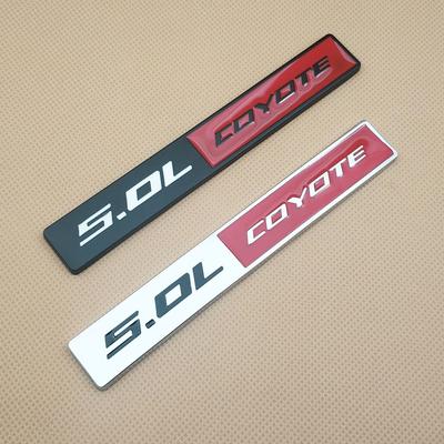 Metal 3D Car Emblem 5.0L Coyote Sticker Trunk Lid Fender V8 Engine Auto Badge Decal For Mus+tang