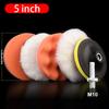 6Pcs Car Polishing Disc Sponge Pads Kit Auto Detailing Waxing Polish Machine Buffering Sponge Remove Scratches Wax Pads