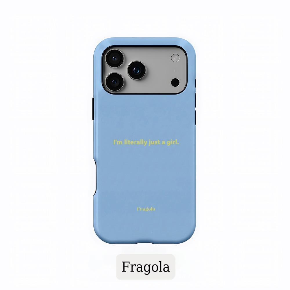 Luxury Clmj Fragola Personality Text Phone Case for Samsung Galaxy S20 S23 S24 S25 FE Plus Ultra 4G 5G Double-layer Back Cover