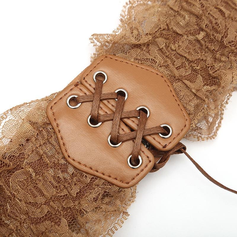Fashion Lace Stretch Belts for Women for Wedding Dress Wide  Elastic Female Waistband Belts