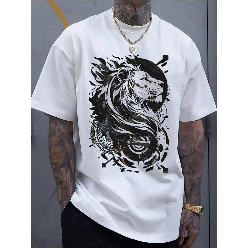 

Європейські розміри Повсякденна спортивна сорочка з коротким рукавом для чоловіків зі стильним 2D-принтом, виготовлена з еластичного та зручного матеріалу 4XL білий