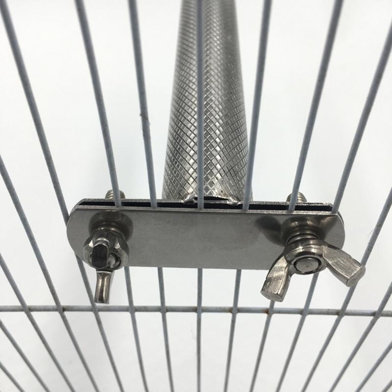 Parrot Perch Bird Stainless Steel Stand Grinding Claw Bar Easy to Install X3UC