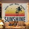 Sunshine State of Mind Wall Tapestry Wilderness Camping Wall Art Sun Surf  Friends Bedroom Decoration Room Decorating Item