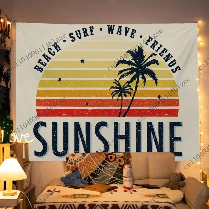 

Sunshine State of Mind Wall Tapestry Wilderness Camping Wall Art Sun Surf Friends Bedroom Decoration Room Decorating Item 74x94cm(29x37in)