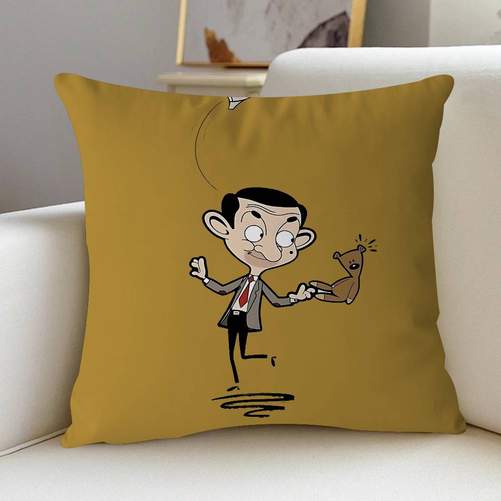 

Mr-Bean A-Animated V-Version Pillowcases Home Bedding Decorative Pillow Cover Wedding Super Soft Pillow Case 24x24Inch