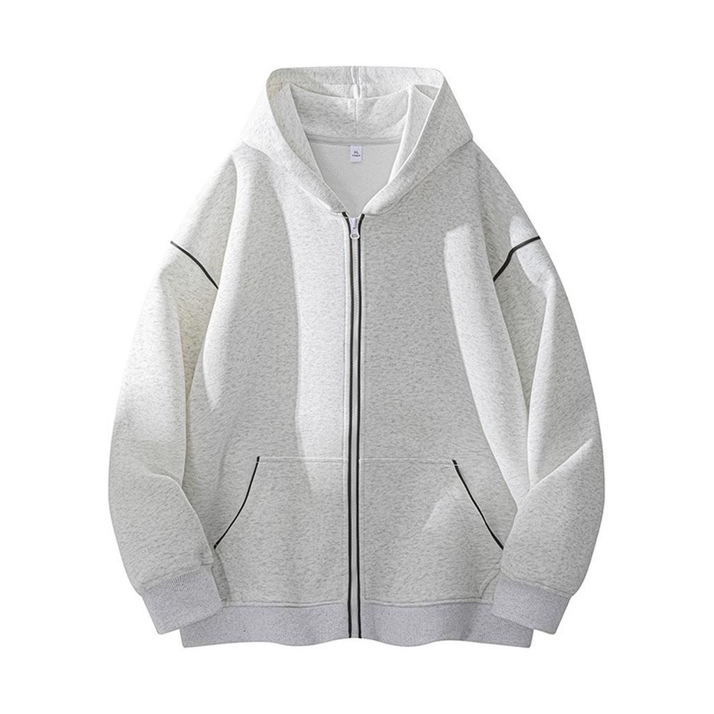 New Languid Sense Hoodie Hoodie All Kinds Of Tie-in Zipper Cardigan Loose Casual Coat Trend Long Sleeve Bottom Shirt