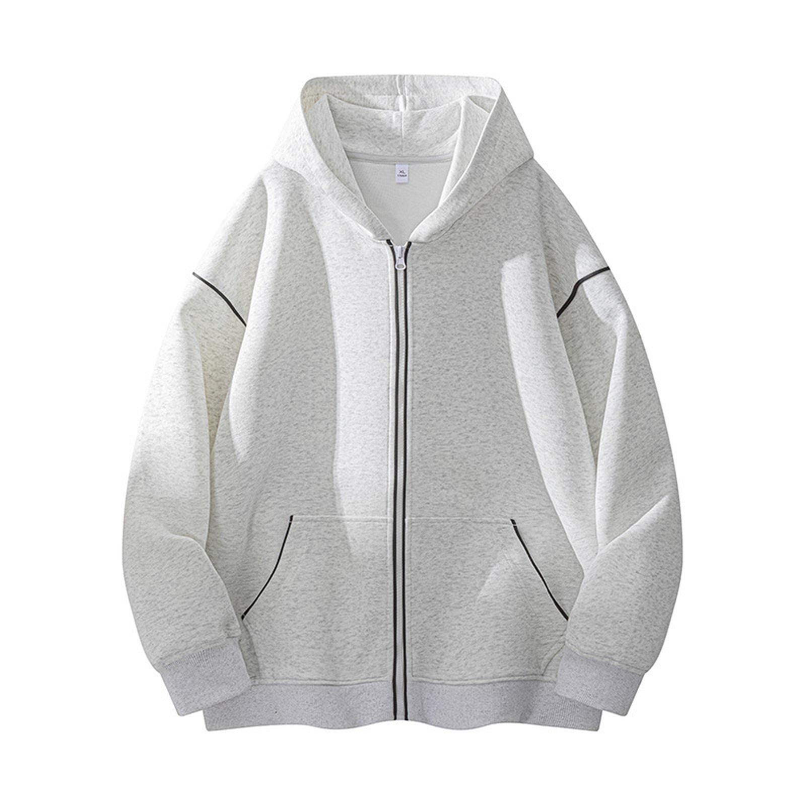 

Новая толстовка Languid Sense Толстовка Все виды сочетаний Кардиган на молнии Свободное повседневное пальто Тренд Длинный рукав Базовая футболка M