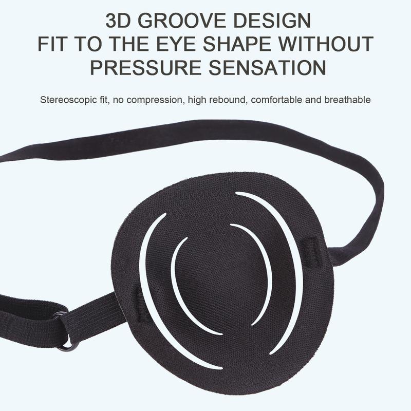 Single Eye Patch Adjustable Amblyopia Lazy Eye Patches Breathable Soft Medical Eye Patches for Left/Right Eyes