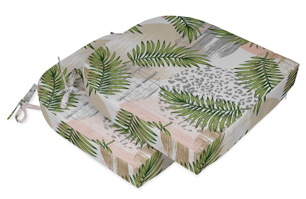 Vargottam Non Slip Dining Chair Cushion U-Shaped Printed Indoor Outdoor Chair Pads Home Decor Reversible & Machine Washable