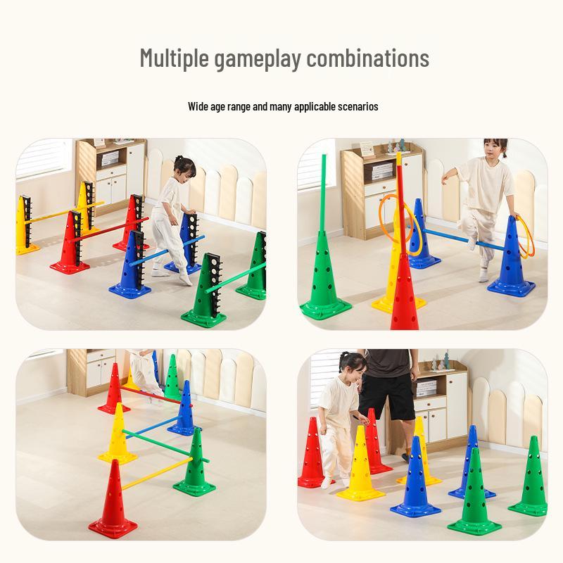 Children's Sensory Integration Training Hurdle and Jump Stand Set