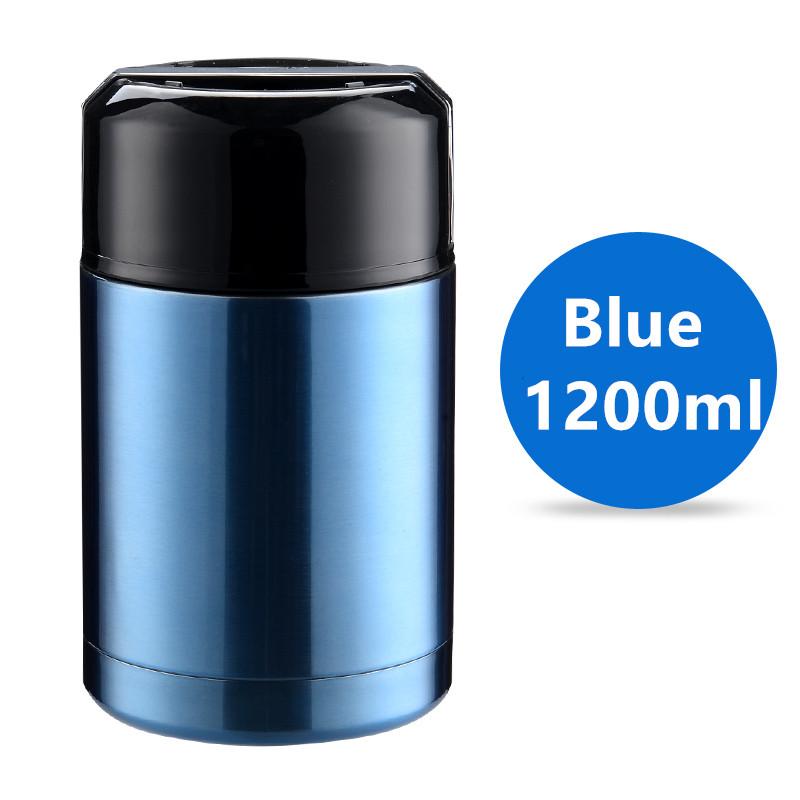 Velká kapacita 800ML/1000ML/1200ML Termoska na oběd Přenosné nerezové nádoby na polévku Vakuové baňky Termohrnek