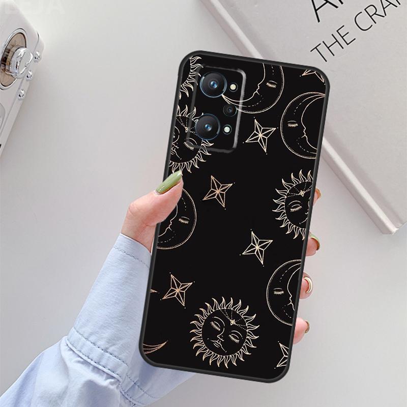 Crescent Moon Sun For Realme C61 C75 C55 C51 C21Y C25S C67 C53 13 12 10 11 14 Pro Plus GT 6T 6 5 GT7 Pro Case