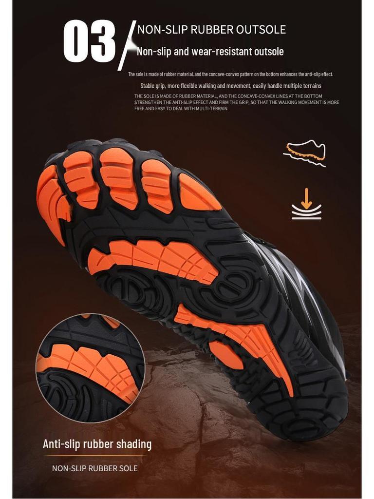 Men's 2024 Outdoor Five-Finger Barefoot Shoes for Hiking, Surfing, Rafting, Climbing, and Wading