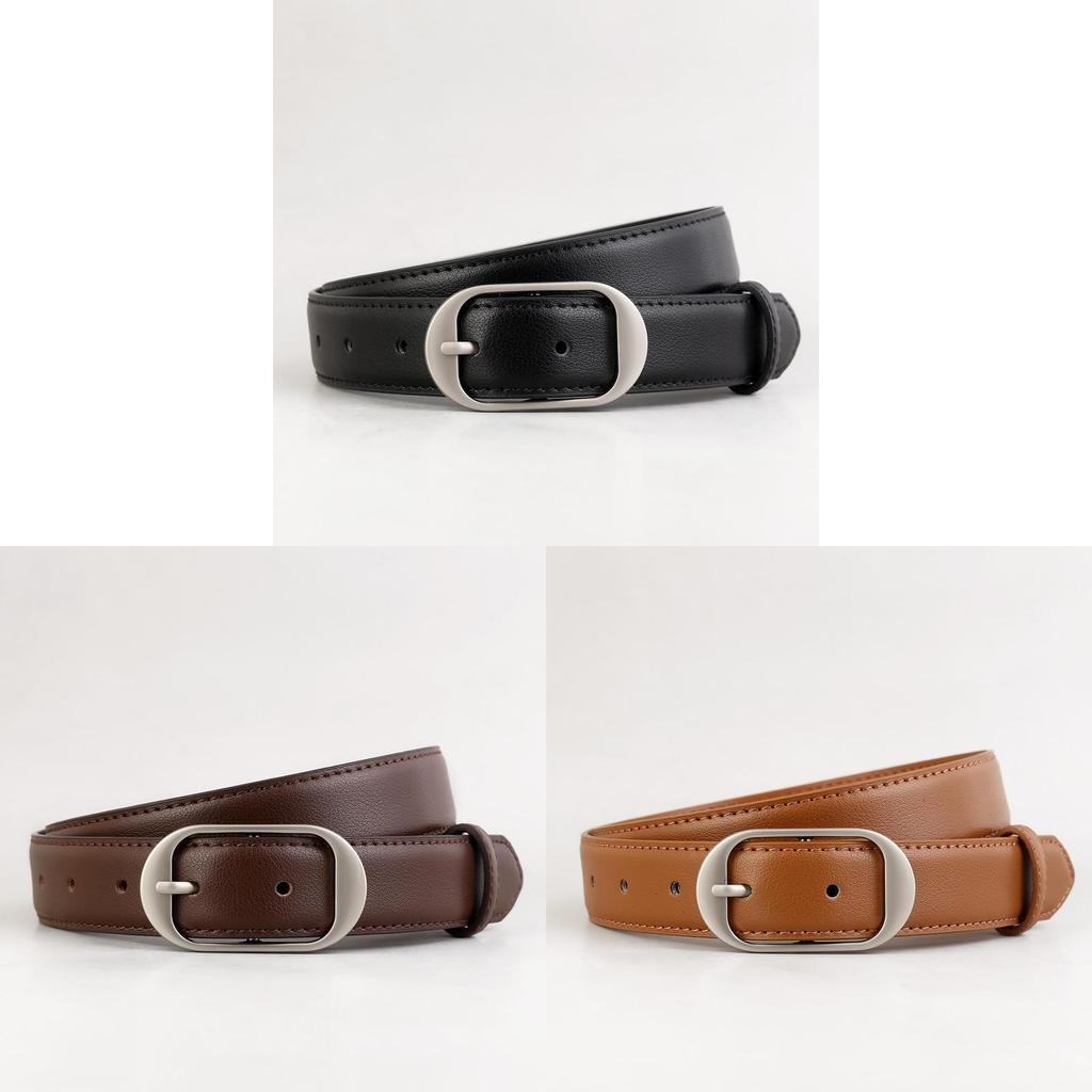 Leather Waist Belt For Women With Classic Pin Buckle Suitable For Jeans
