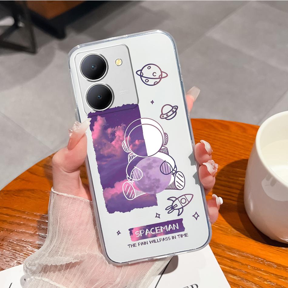 Creative Case For Vivo Y36 5G Soft Transparent TPU Silicone Model V2248 Slim Phone Shell Shockproof Protective Back Cover Coque