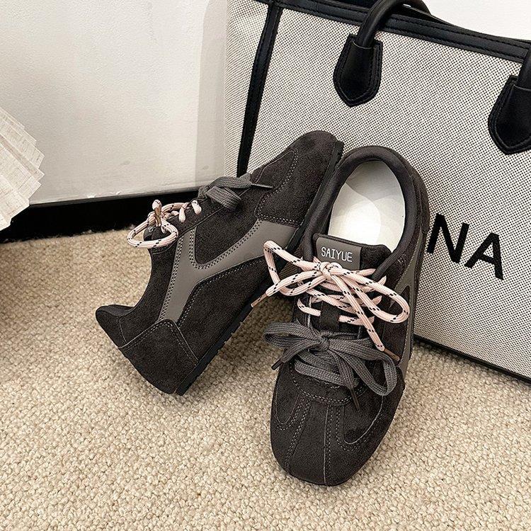 

Keep version~ inner height increase 5cm leather retro Forrest Gump shoes women s 2025 autumn and winter new casual moral training shoes tide 40