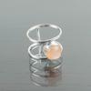 Rare Peach Moonstone Gemstone 925 Sterling Silver Jewelry Handmade Promise Ring RR-13-30