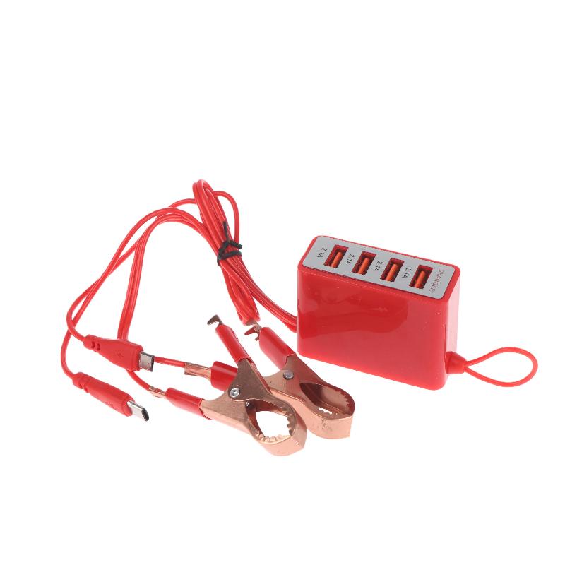 

1Pcs Truck Motorcycle Accessories 4 USB Ports Lanyard Clip Charger DC12V/24V To 5V Charging Port 2.1A USB lanyard clip charger