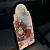 Christmas Mirror Hologram Santa Xmas Tree Scene Mirror with LED Light for Holiday Indoor Bedroom Kitchen Decor