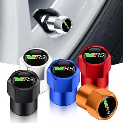 4ks Krytky ventilků pneumatik pro kola automobilů Pro VRS Octavia A7 Fabia Rapid Yeti Kodiaq Superb Příslušenství